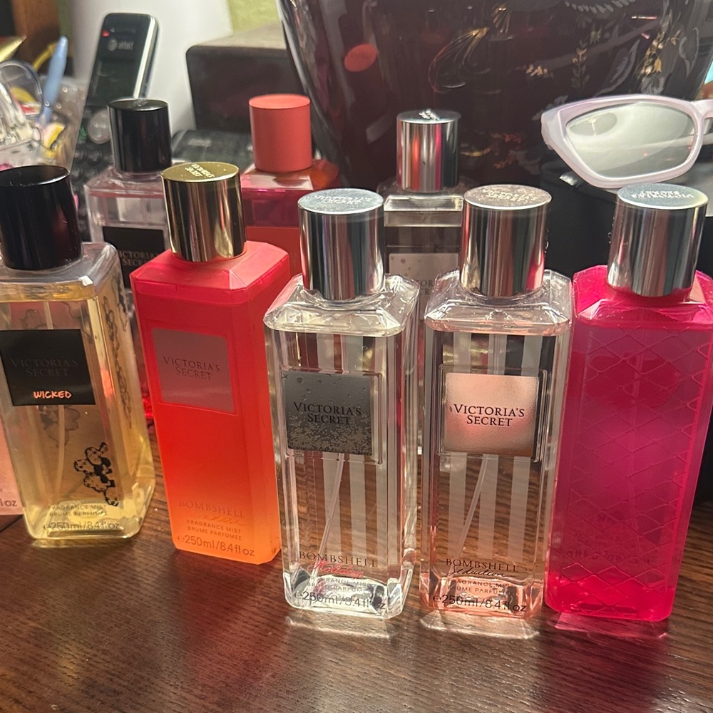 Victoria's Secret Fragrance Mist Set - Pink, Orange, Clear